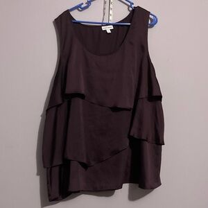Fashion bug: Women's Sleeveless Layered Blouse - Deep Purple